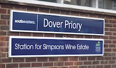 Dover Priory station sign