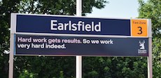 Earlsfield station sign