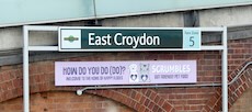 East Croydon station sign