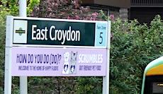 East Croydon station sign