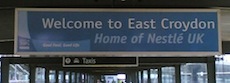 East Croydon station sign