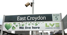 East Croydon station sign