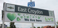 East Croydon station sign