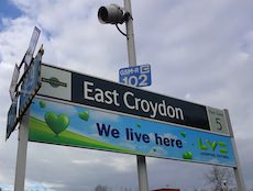 East Croydon station sign