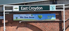 East Croydon station sign