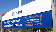 Egham station sign