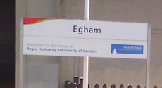 Egham station sign