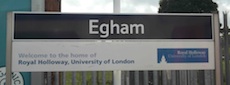 Egham station sign