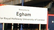 Egham station sign