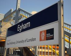 Egham station sign