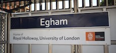 Egham station sign