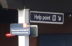 Egham station sign