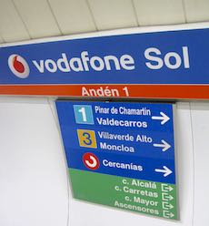 Sol station sign