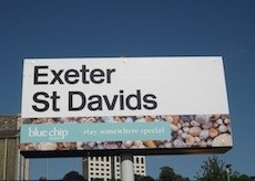 Exeter St Davids station sign