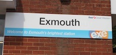 Exmouth station sign