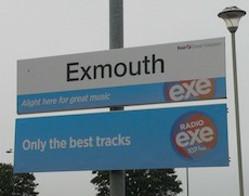 Exmouth station sign