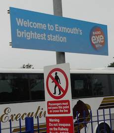 Exmouth station sign