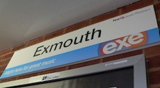 Exmouth station sign