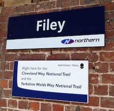 Filey station sign