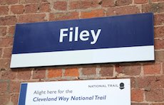 Filey station sign