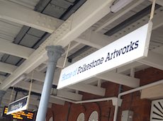 Folkestone West station sign