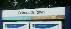 Falmouth Town station sign