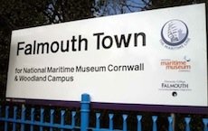 Falmouth Town station sign