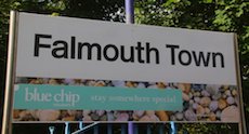 Falmouth Town station sign