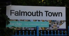 Falmouth Town station sign