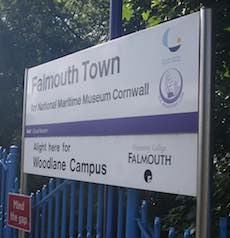 Falmouth Town station sign