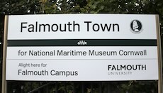 Falmouth Town station sign