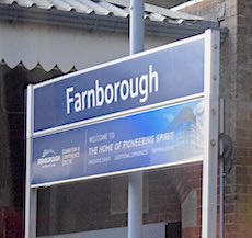 Farnborough Main station sign