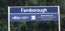 Farnborough Main station sign