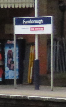 Farnborough Main station sign