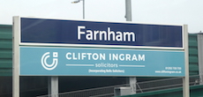 Farnham station sign