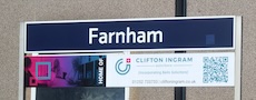 Farnham station sign