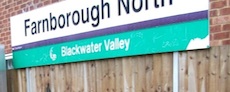 Farnborough North station sign