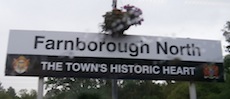 Farnborough North station sign