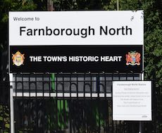 Farnborough North station sign