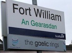 Fort William station sign