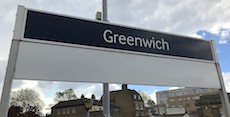 Greenwich station sign