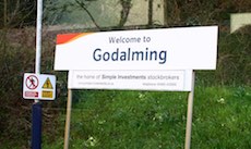 Godalming station sign