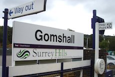 Gomshall station sign