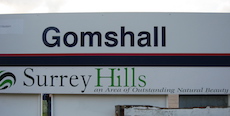 Gomshall station sign