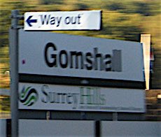 Gomshall station sign