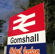 Gomshall station sign