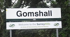 Gomshall station sign