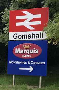 Gomshall station sign