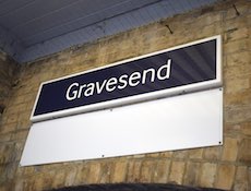 Gravesend station sign