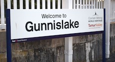Gunnislake station sign